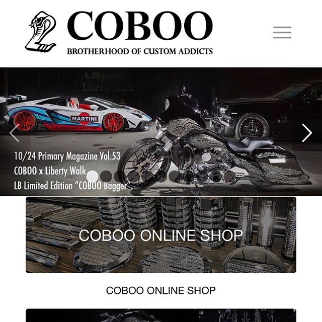 http://coboo.jp/COBOO Webサイトも更新♫#プライマリーマガジン #リバティーウォーク #coboo #coboobagger #10/24発売